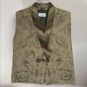 HOMEMADE ORIGINAL VEST Tapestry Inspired. One Button Closure. See dimensions